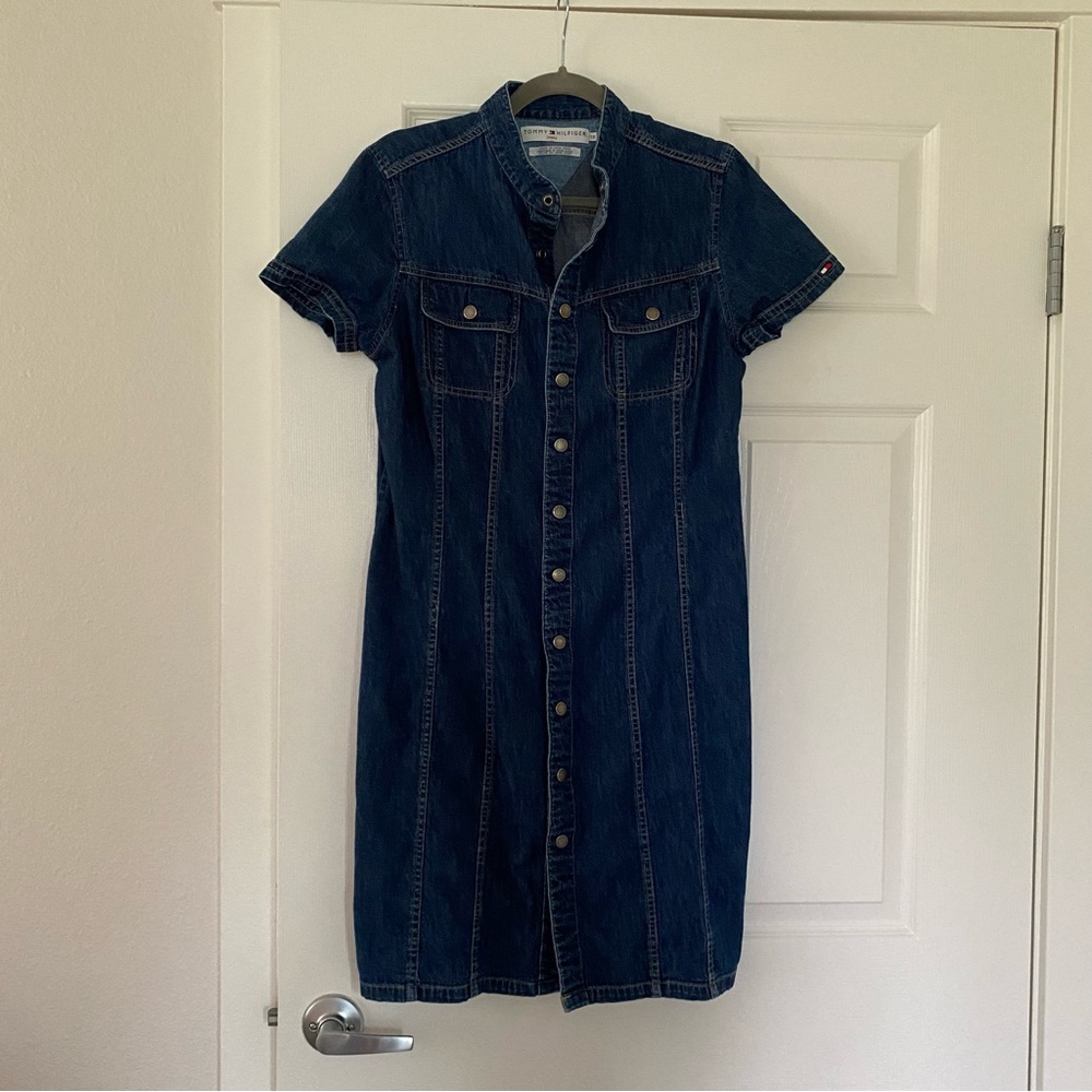 Tommy Hilfiger denim dress. Please see measurements for size.